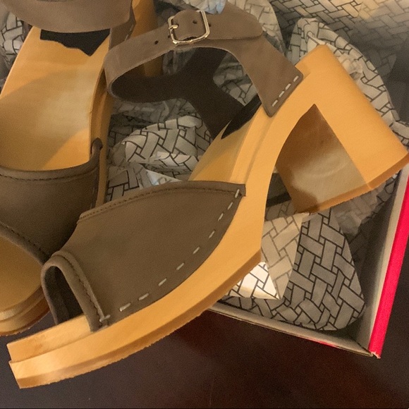 Swedish Hasbeens Shoes - 🇸🇪SWEDISH HASBEENS! NEW! Inger- chocolate brown nubuck platform, chunky heel
